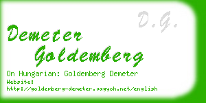 demeter goldemberg business card